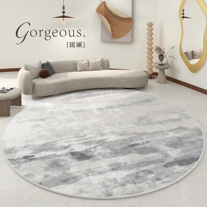 Splash ink living room decoration Round carpet large area lounge anti-slip mat luxury Nordic rugs for bedroom washable study rug