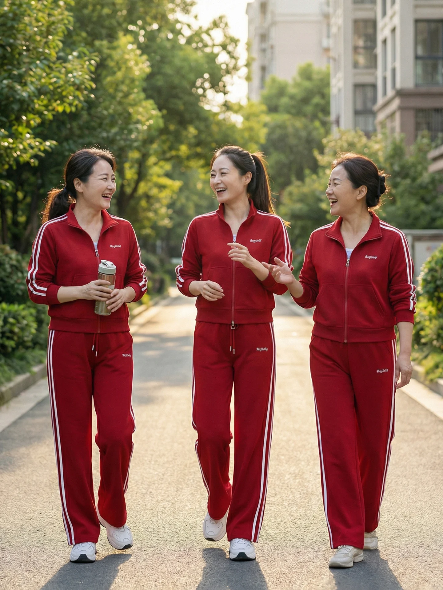 

Wine Red Color Casual Fitn Exercise Set for Women Spring Autumn Two Pieces Long Pants Wide Leg Pants Mom Sle Outfit