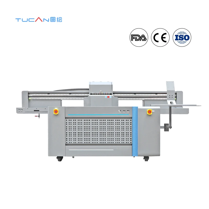 Printer Stiker Uv Dtf Cetak Gen5 Format Besar 1.6M * 1.1M Printer Flatbed Led Uv Luar Ruangan Inkjet