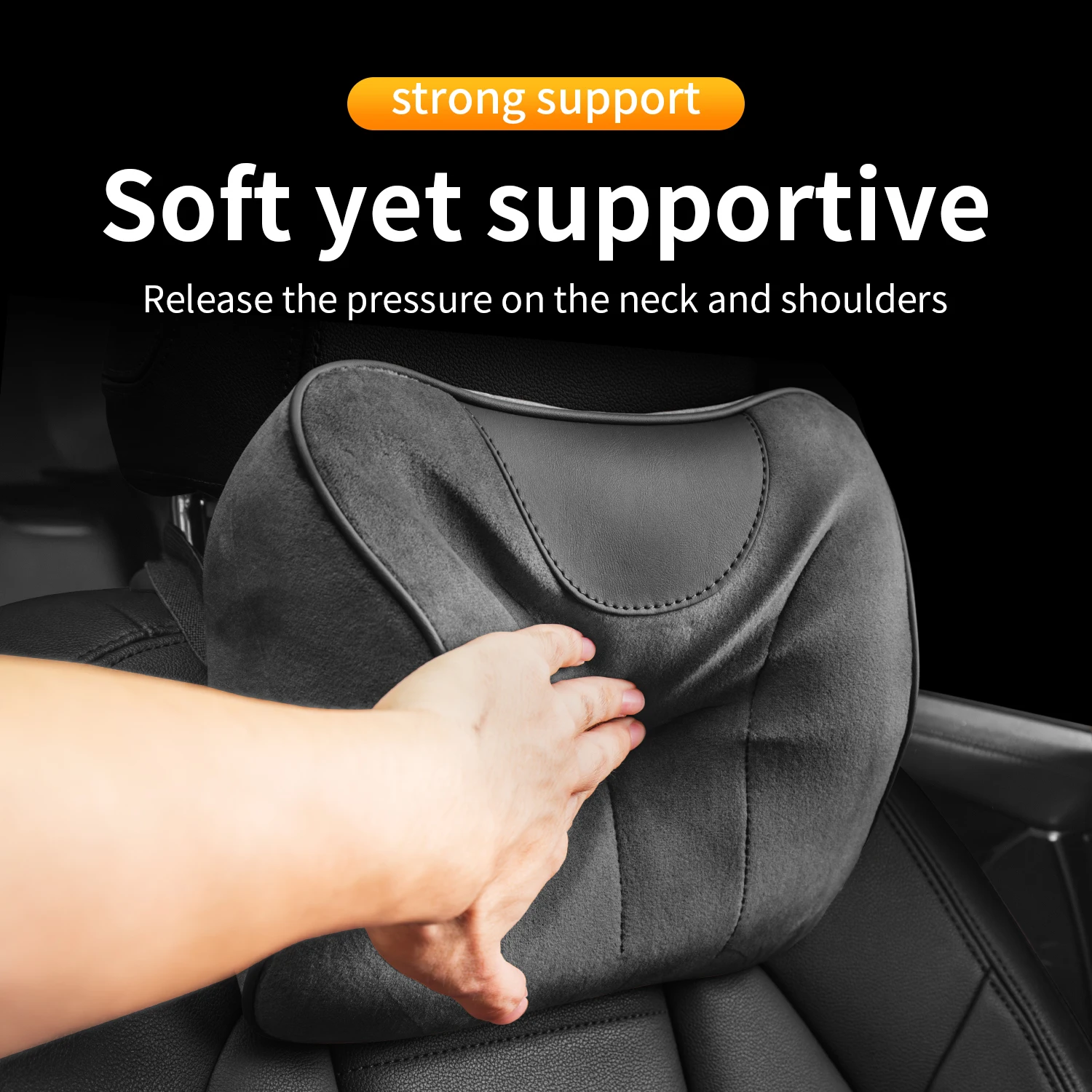 Soft and Skin‑friendly Plush Car Seat Headrest for Mercedes-Benz A-Class B-Class C-Class E-Class S-Class G-Class V-Class R-Class
