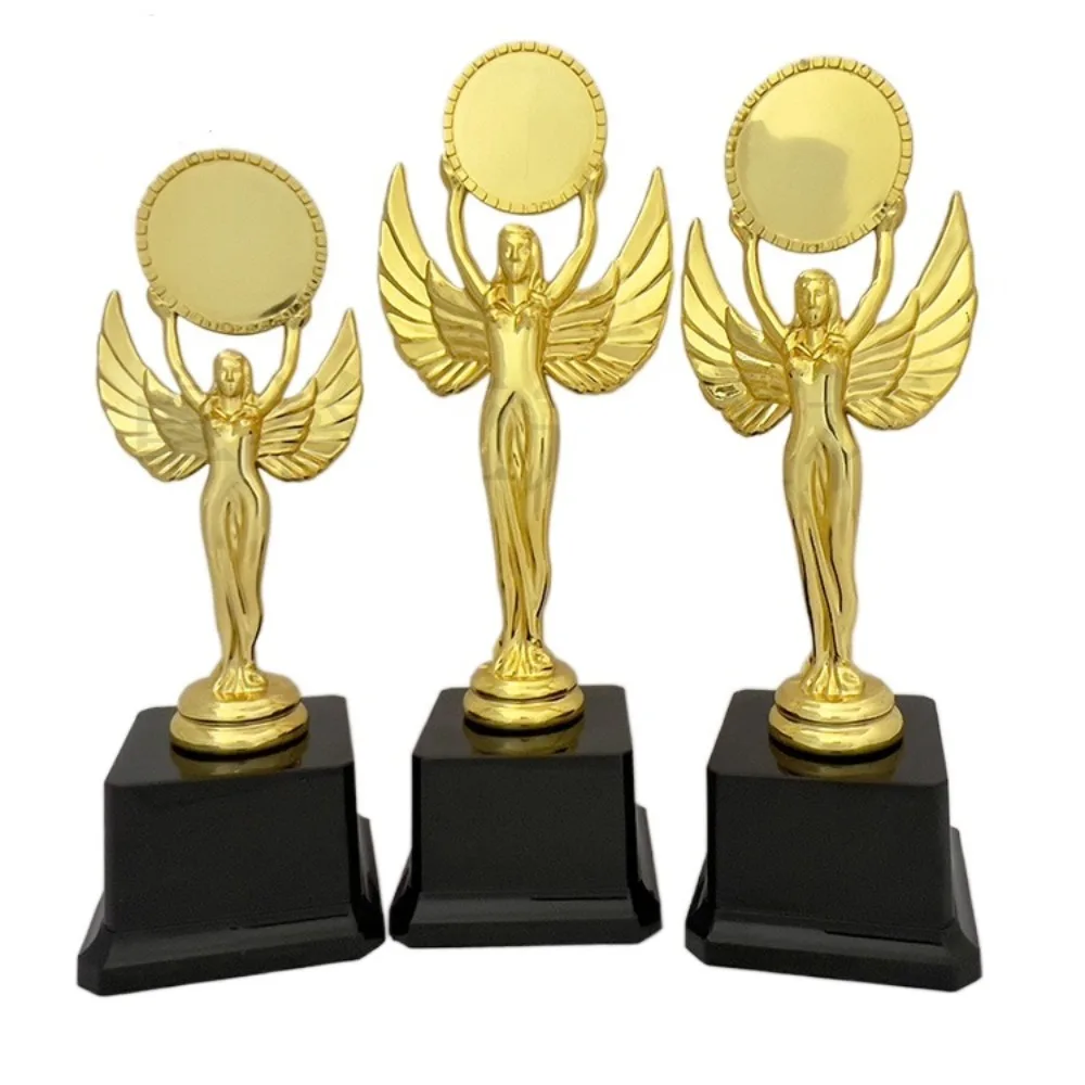 Golden Award Trophy Goddess Plastic Reward Prize Cup Singing Dancing Competition Craft Souvenirs Winner Award Trophy Toy School