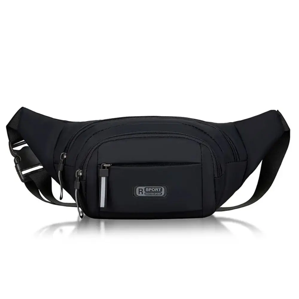 

Nylon Men Multifunctional Waist Bags Large Capacity Adjustable Crossbdoy Chest Bag Waterproof Lightweight Men Running Pouch Belt