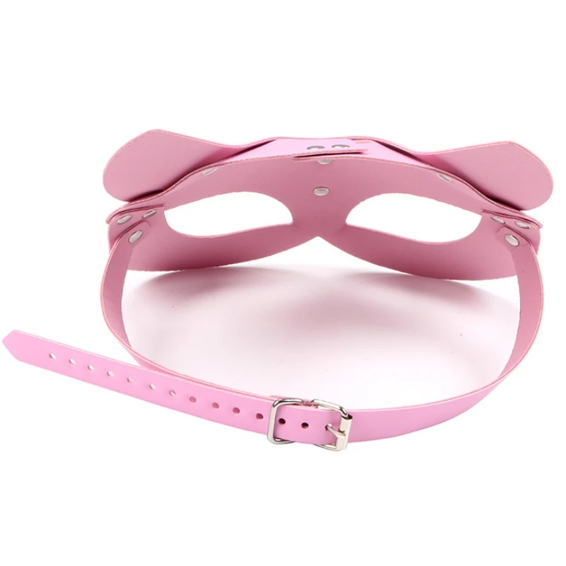 Máscara de raposa de couro pu sexy para mulheres, vestido de baile, boate de halloween, festa, cosplay, fantasias, máscaras de animais, acessórios exóticos