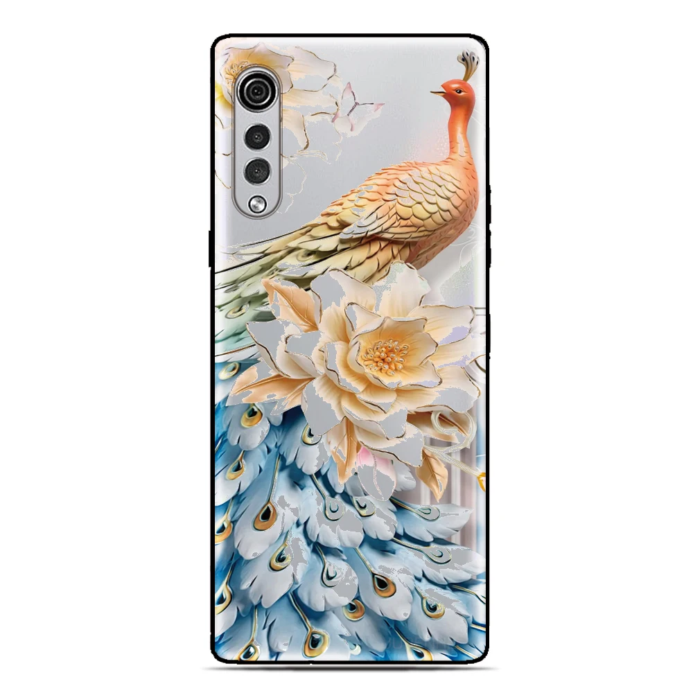 Peacock Feather Back Cover For Sony Xperia 1 VII 10 VI 5 II III IV V 2023 XZ5 XZ4 XZ3 XZ2 XA2 Ultra Z5 L3 Phone Case Soft Funda view 2