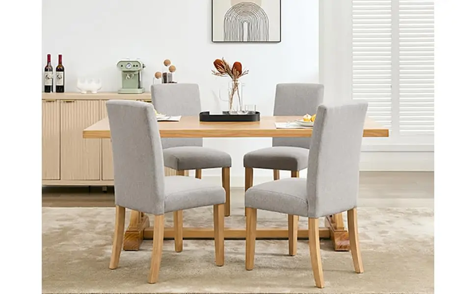 

Upholstered Parsons Dining Chairs Set of 2 Nailhead Trim Wood Legs Dining Kitchen Living Restaurant Customized