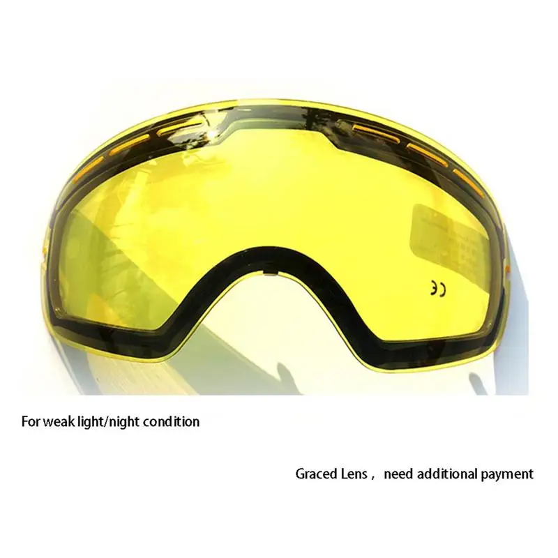 Double Glare Lenses Ski Goggles Polarized Professional Ski Glasses Conjunction with GOG-201 Yellow Lens For Weak Light