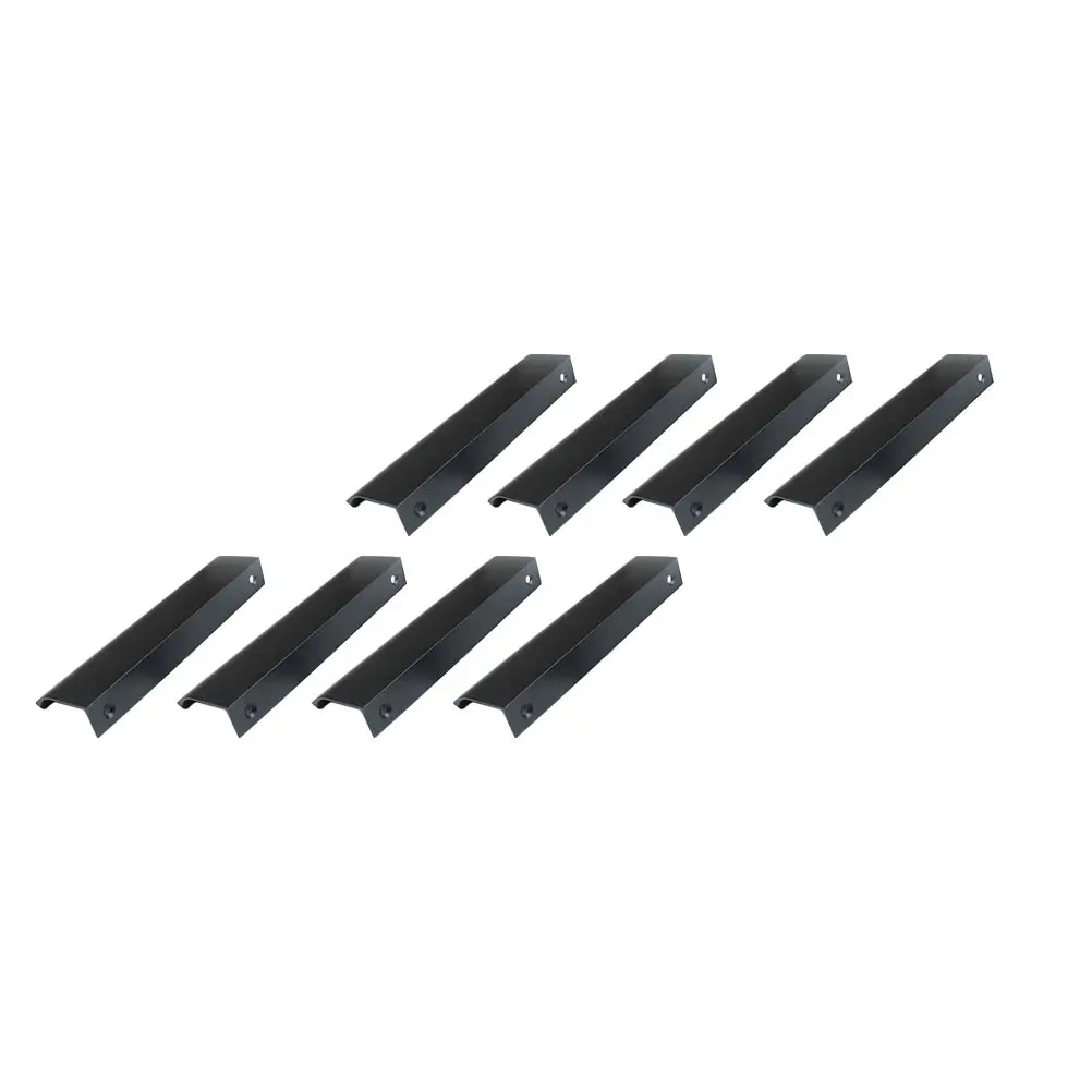 

8pcs Hidden Aluminum Alloy Finger Pull Handle Concealed Cabinet Handle For Bathroom Kitchen Bedroom Garage Door Furniture