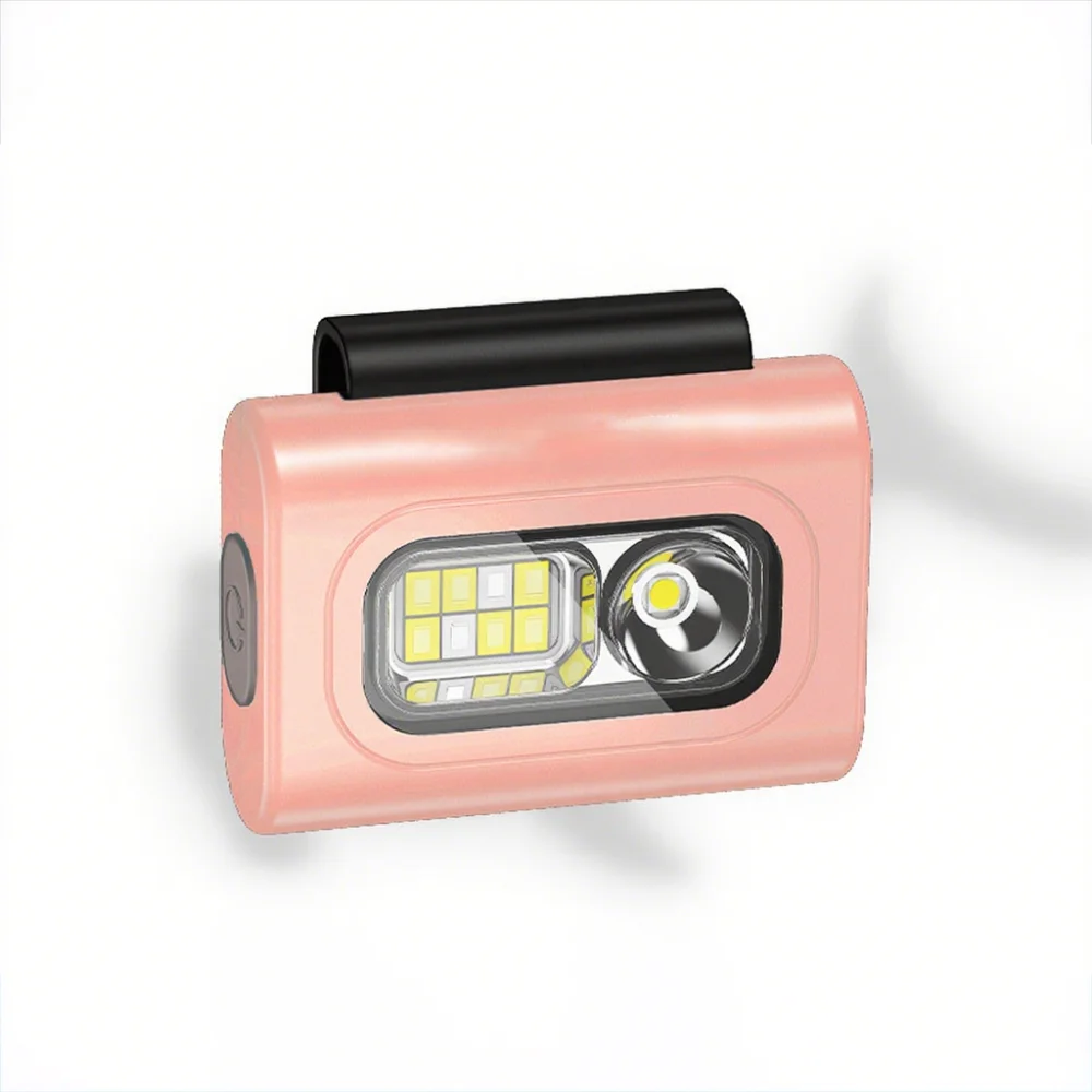 

USB Rechargeable COB LED Headlight High Visibility Waterproof LED Running Light Strong Magnetic Clip Ultra-Long Duration