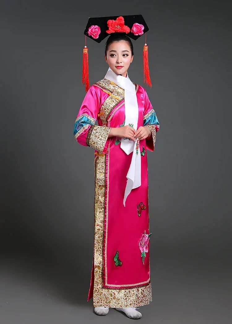 Vêtements anciens de la dynastie Qing, ancienne princesse mandchou, concubine de cour, cheongsam, concubine, étudiant, perle de retour, gr, 600