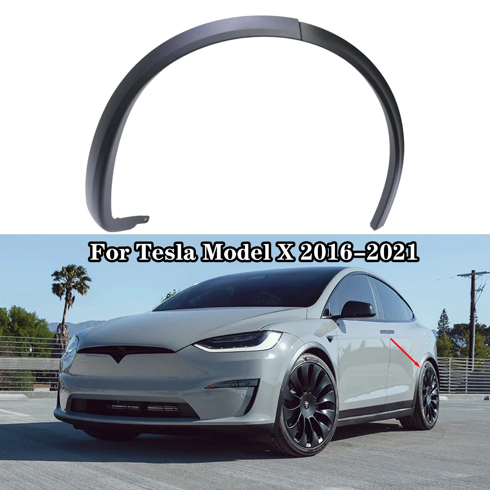 

Rear Fender Wheel Flare Molding Trim Eyebrow For Tesla Model X 2016 2017-2023 L 1035290-00-E R 1035291-00-E Car Accessories