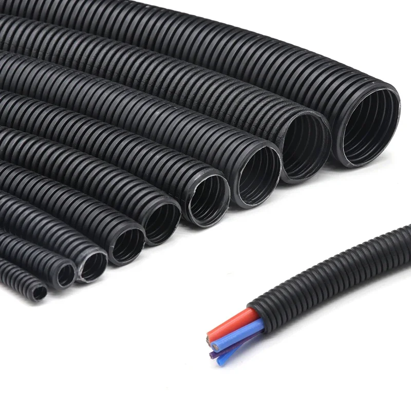 3m Rolle PP Isoliertes Wellrohr AD 7,5 ~ 34,5mm Kabelbaum Gewindeschlauch Kunststoff Auto Mechanischer Leitungsschutzschlauch – Detail 9