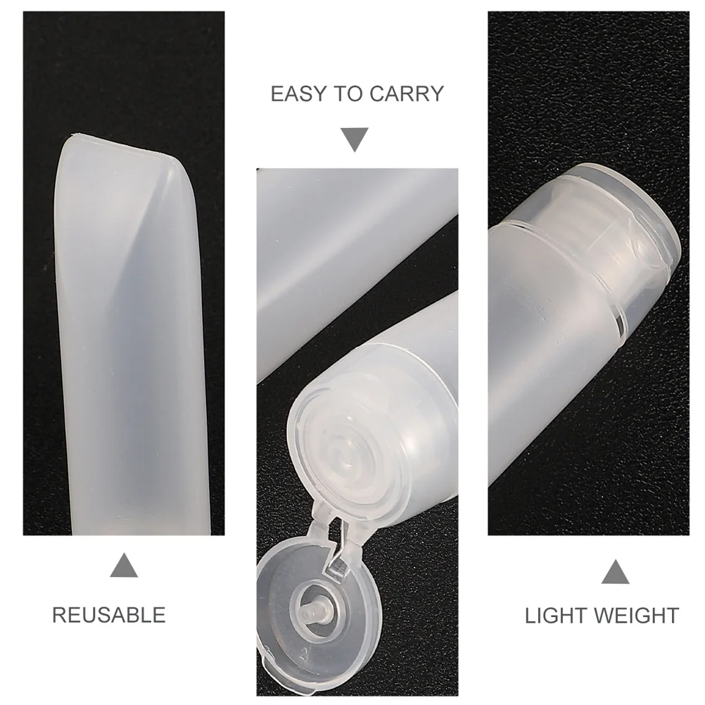 10 قطع من زجاجات السفر القابلة لإعادة الملء ومضادة للتسرب، مادة البولي ايثيلين، حاوية شامبو كريمي خفيفة الوزن لصالة الألعاب الرياضية