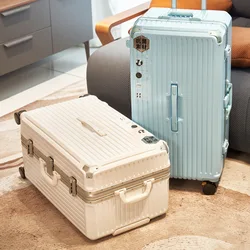 Valise de Voyage de Grande Capacité avec Cadre en Aluminium, Étui à Tige de Traction 24/28/32 Pouces, avec Porte-Gobelet