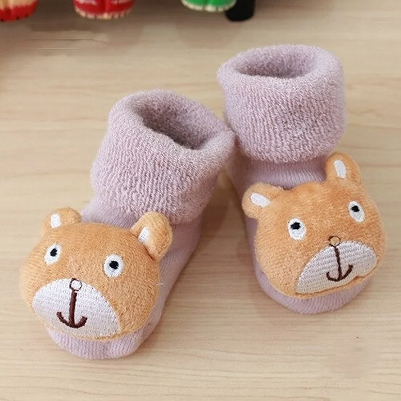 Newborn Kids Warm Thickening Socks Baby Autumn Winter Cartoon Plush Socks Infants Cotton Flooring Socks Uinsex