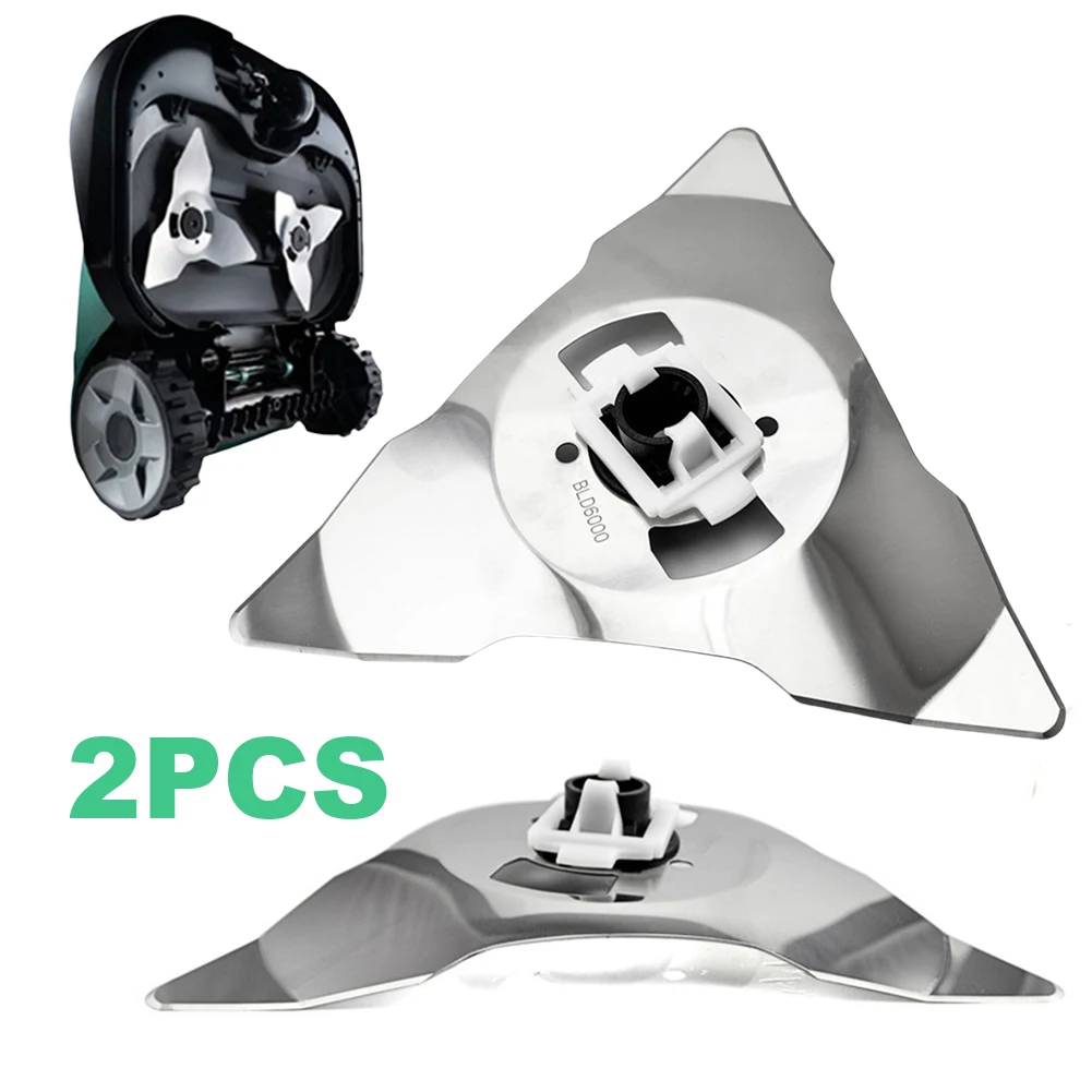 

2Pcs Automatic Lawn Mower Garden Tools Part Stainless Steel Grass Replacement Cutter Piece for Robomow Robot RC308 RS615