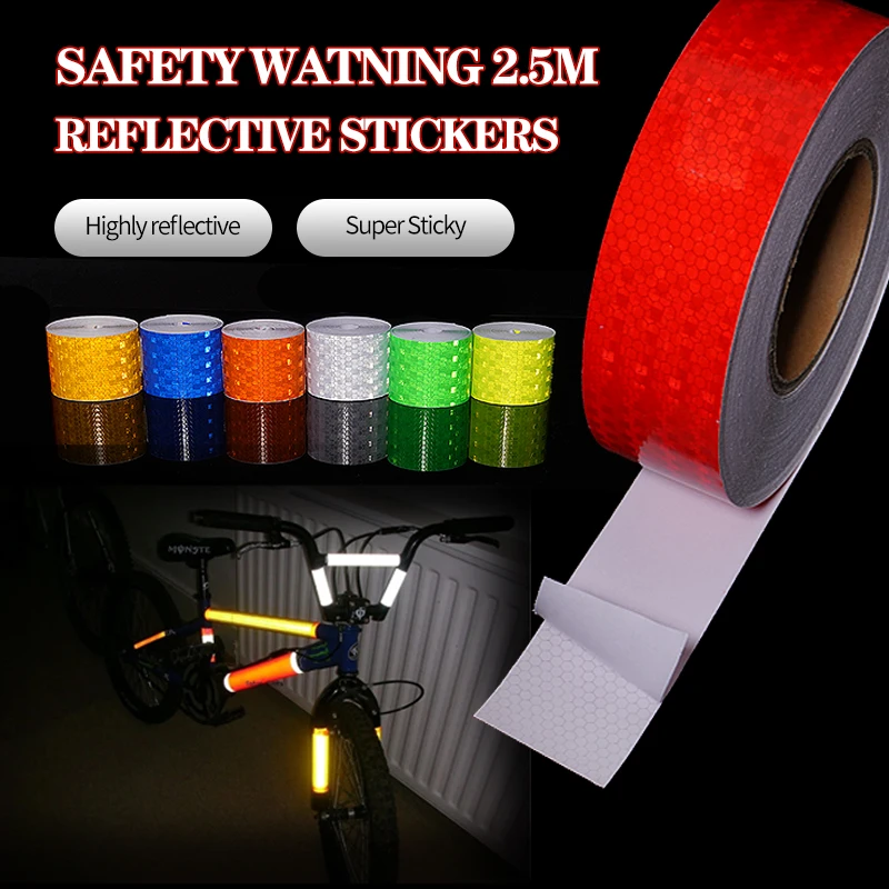 

Solid Color Reflective Stickers Personality Waterproof Car Class Modification Warning Signs Highlighting Safety Reflective Strip