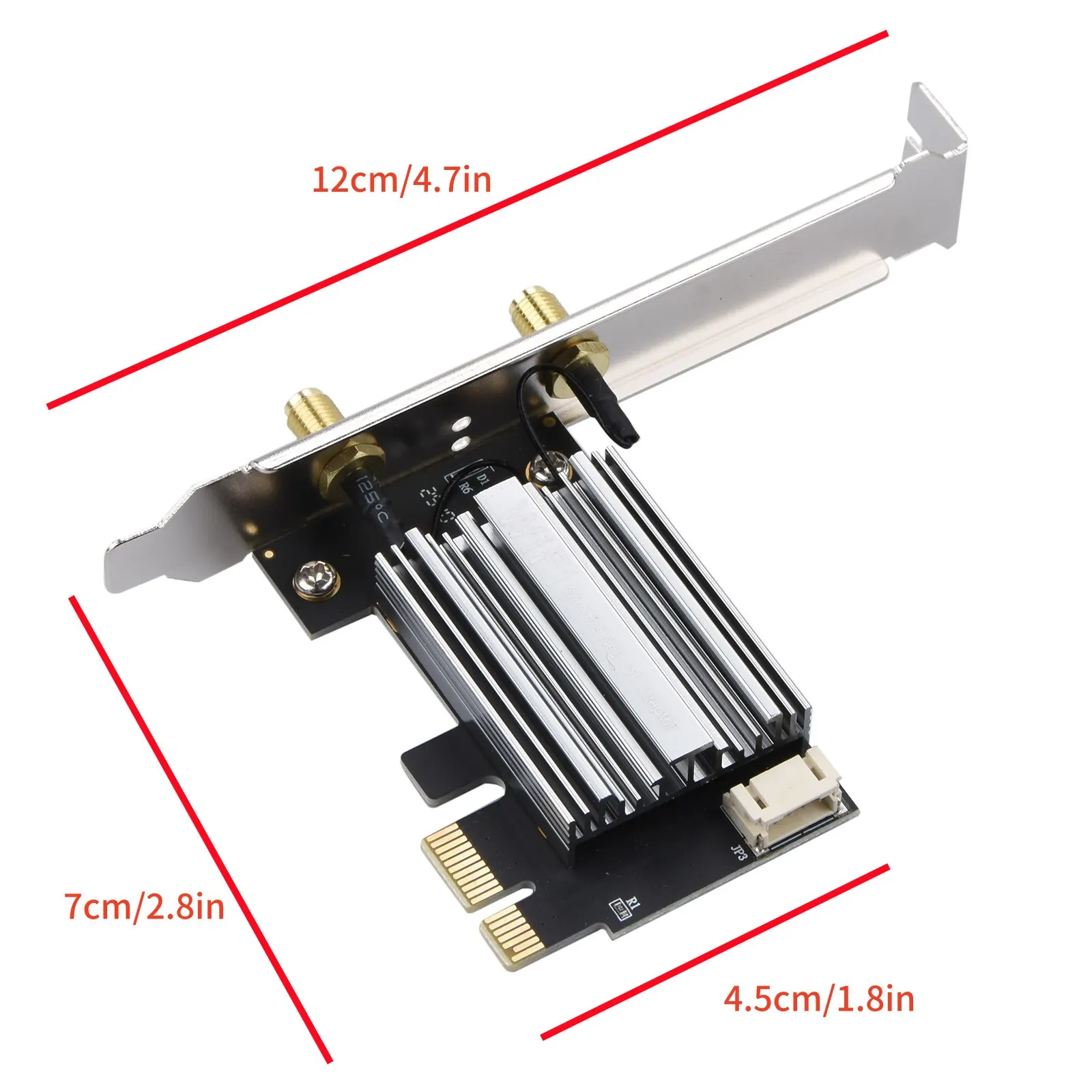 2974Mbps WiFi 6 PCIe Wireless Adapter Bluetooth 5.2 Dual Band 5G/2.4G Network Card For Intel AX200 WiFi6 802.11ax For PC Desktop