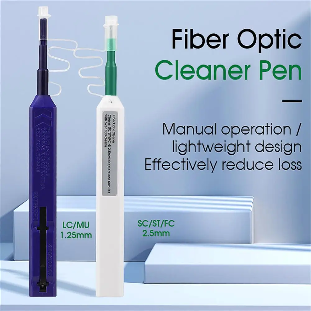 Hotsale Fiber Optic Cleaner Pen 2.5mm for Lc Mu / 1.25mm For Sc Fc St Connector Optical Smart Cleaning Tool Drop Shipping