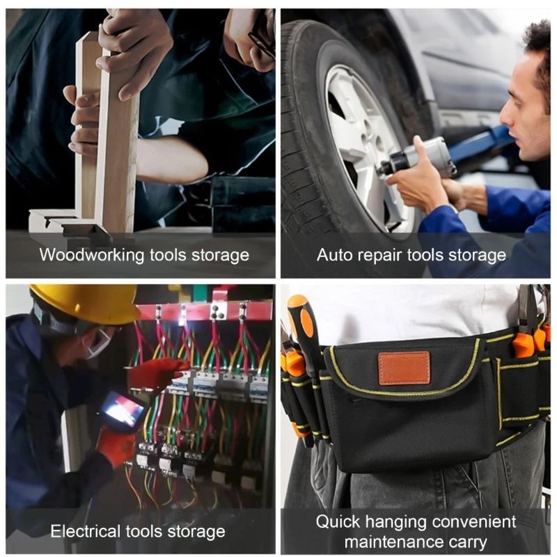 حقيبة أدوات أساسية من Handymen مع خصر قابل للتعديل مناسب لتنظيم فعال لورشة العمل الأساسية المريحة