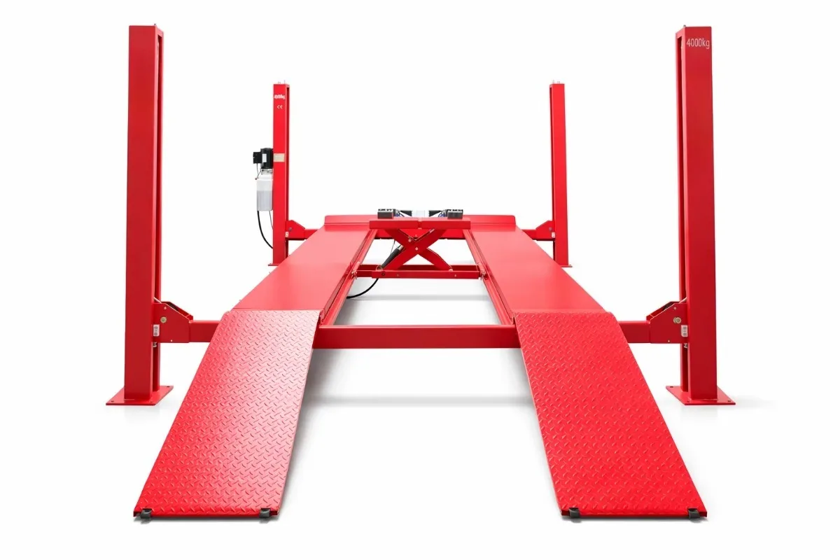Manual double side release vehicle equipment, low top baseplate, with two-post lift