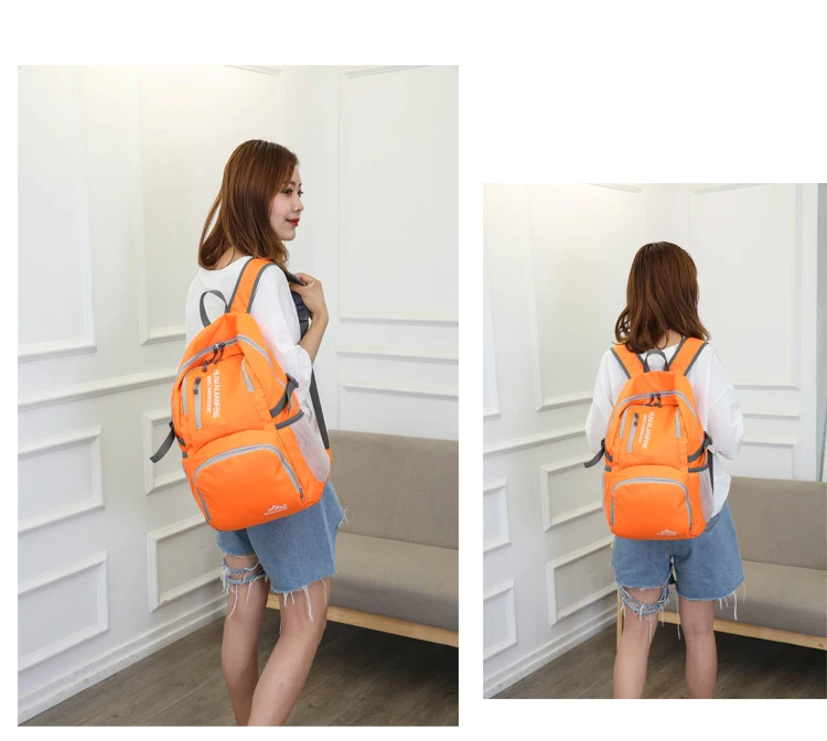 28l packbarer Rucksack faltbare ultraleichte Outdoor-Reisetasche großer zusammen klappbarer Rucksack Wander reise rucksack Bergsteiger-Tages rucksack Geringes Gewicht hohe Kapazität Wasserabweisendes Gewebe Top Punc – Detail 16