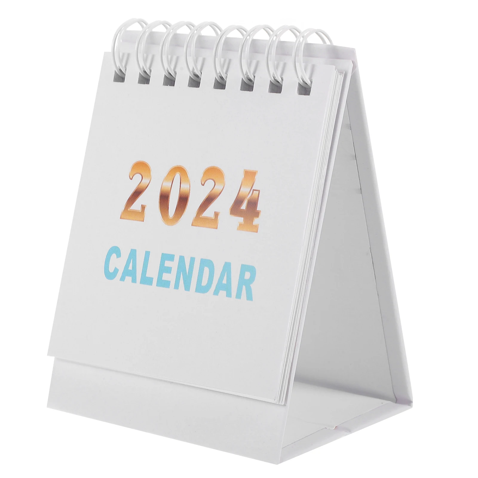 

2024 Desktop Free Standing Paper For Office Home School Small Size Space Saving Exquisite Table Calendar Work Plan