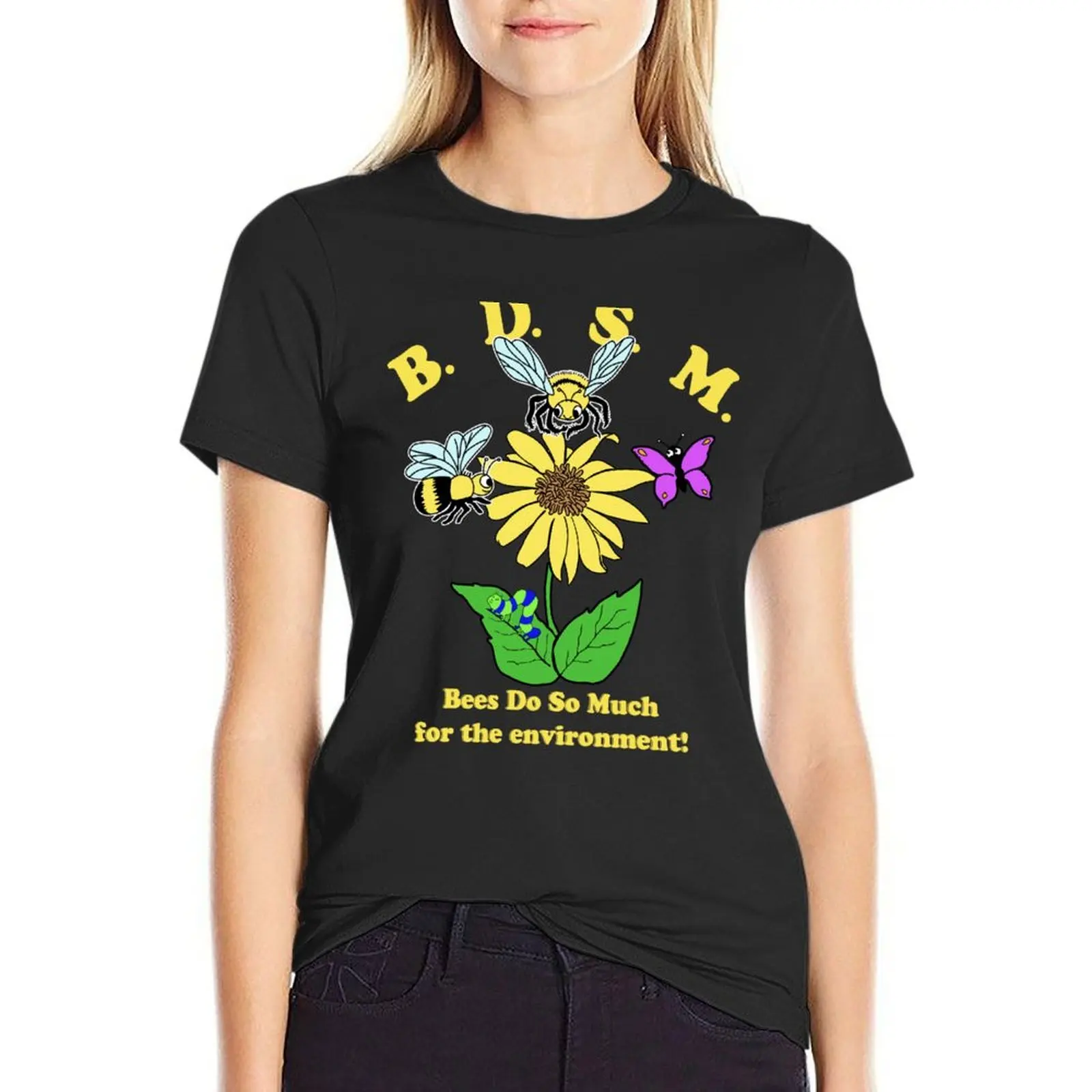 BDSM abeilles font beaucoup pour l'environnement T-Shirt vêtements d'été graphiques Blouse hauts mignons t-shirt robe pour les femmes grande taille