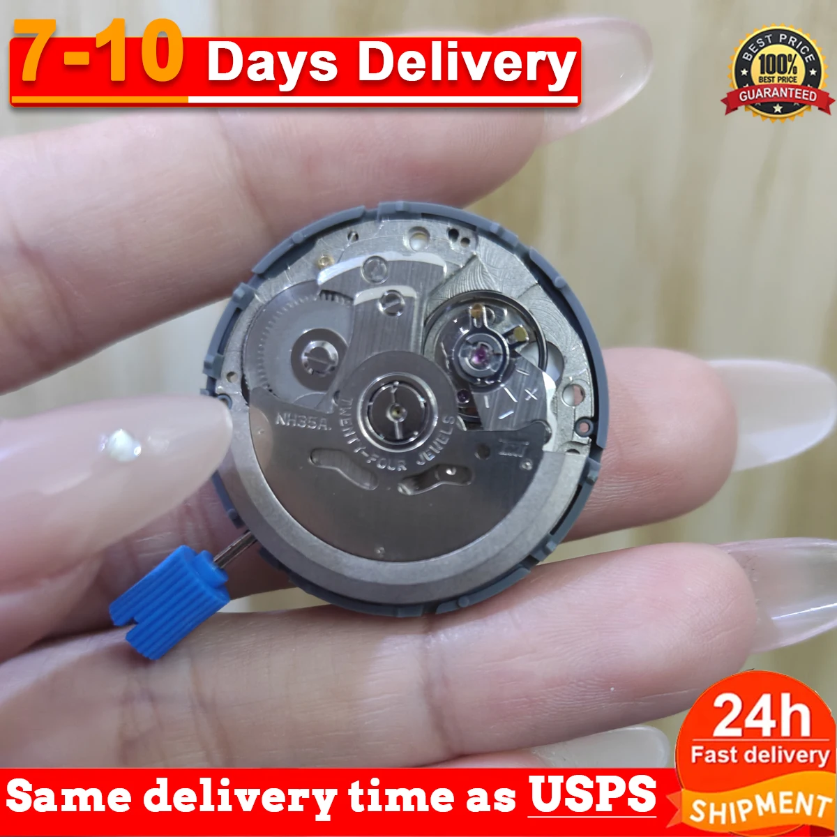 

NH35A Premium Mechanical Movement NH35 White Date wheel 24 Jewels Automatic Self-winding High Accuracy Movt Replace
