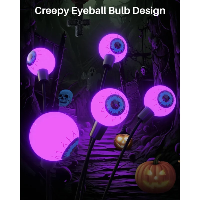 

A07F-Scary Eyeball Solar Yard Lights,16LED Swaying Solar Garden Decor Waterproof,For Yard/Lawn/Driveway,2Pcs