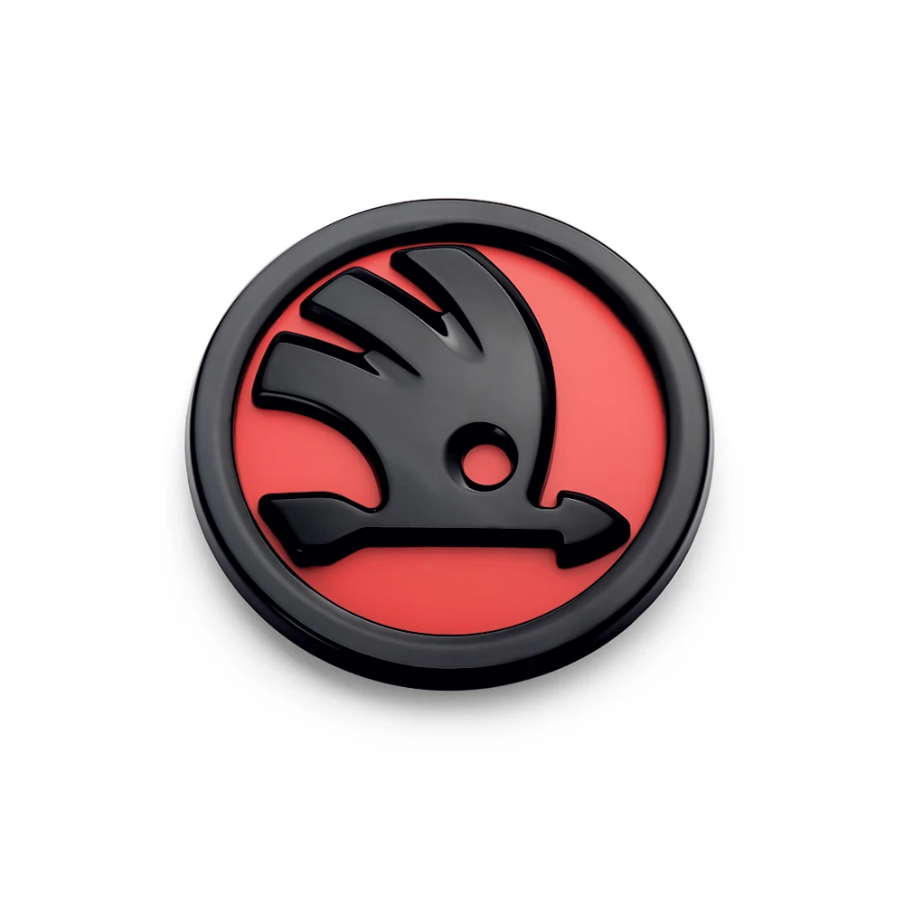 80/90/100mm Auto-Frontmotorhauben-Logo-Ersatz-Aufkleber Kofferraum-Emblem für Skoda S Logo Octavia Mk3 Fabia 2 Superb 2 Kamiq Kodiaq VRS
