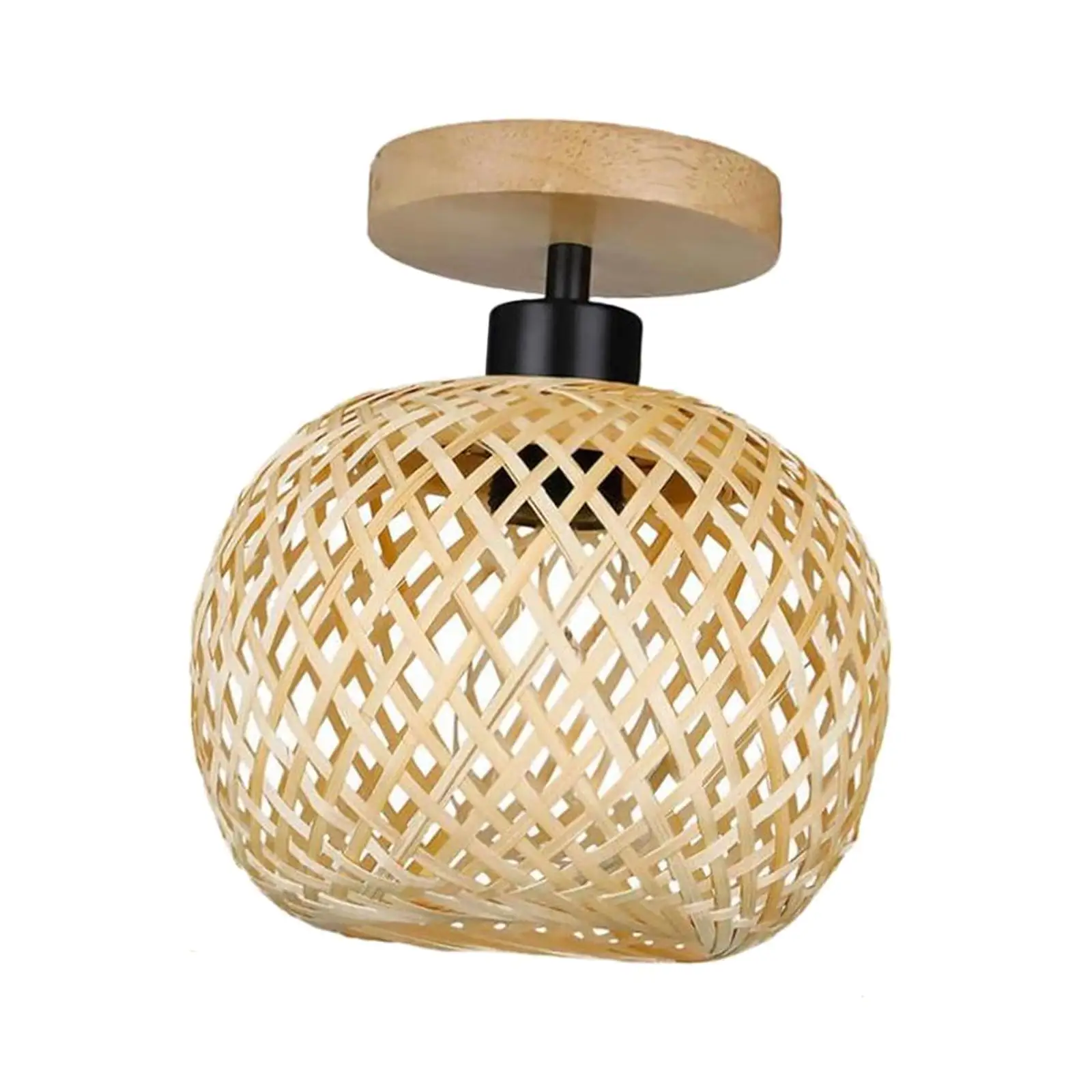 

Pendant Lamp with No Bulb Living Room Rustic Style E27 Bamboo Table Lamp