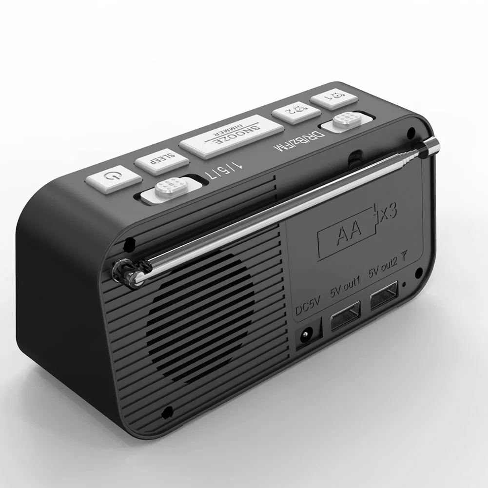 Professionelles DAB DAB FM-Radio, LED-Display, Hintergrundbeleuchtung, einstellbare Alarmlautstärke, Wecker, Radio-Audio-Gerät