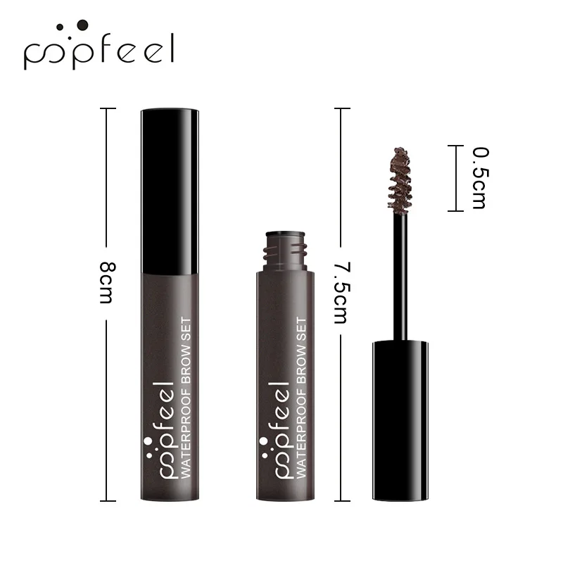 POPFEEL 3D Fiber Eyebrow Gel Cream Waterproof Makeup Liquid Eyebrow Dyeing Shadow Tint Eyebrow Pencil Long Lasting Eye Make Up