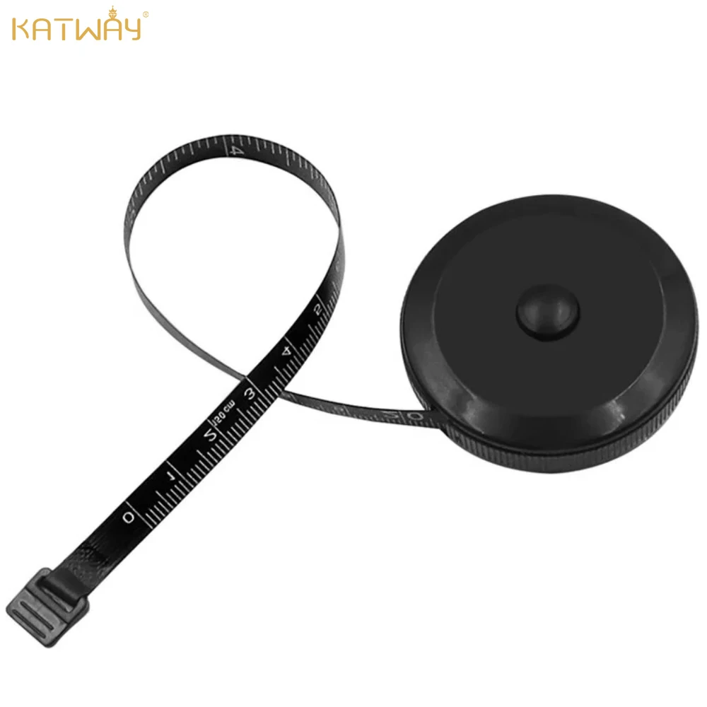 

KATWAY Black 1.5m 60inch Double Sided Measuring Tape Auto Retractable ABS Flexible Mini Sewing Tools HH-AA165