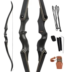 60 Inch Archery Takedown Recurve Bow F171A for Adults/Youth 30-60Lbs American Hunting Bow Magnesium Alloy Metal Right Handed