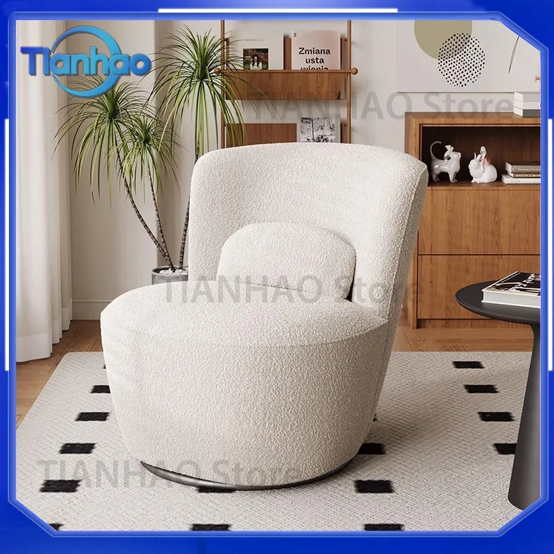 Rotating Single Sofa Chair for Small Spaces Living Room Bedroom Study Balcony Apartment Rental Home for Small Apartment