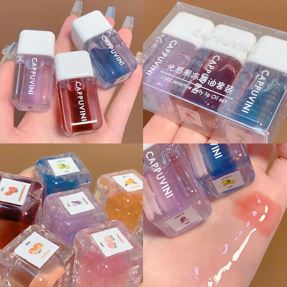 Mirror Lip Glaze กันน้ํา Lip GLOSS LIPS แต่งหน้าชุดโปร่งใส Lip Tint Water Shine Lip Balm ลิปสติกให้ความชุ่มชื้นเครื่องสําอาง