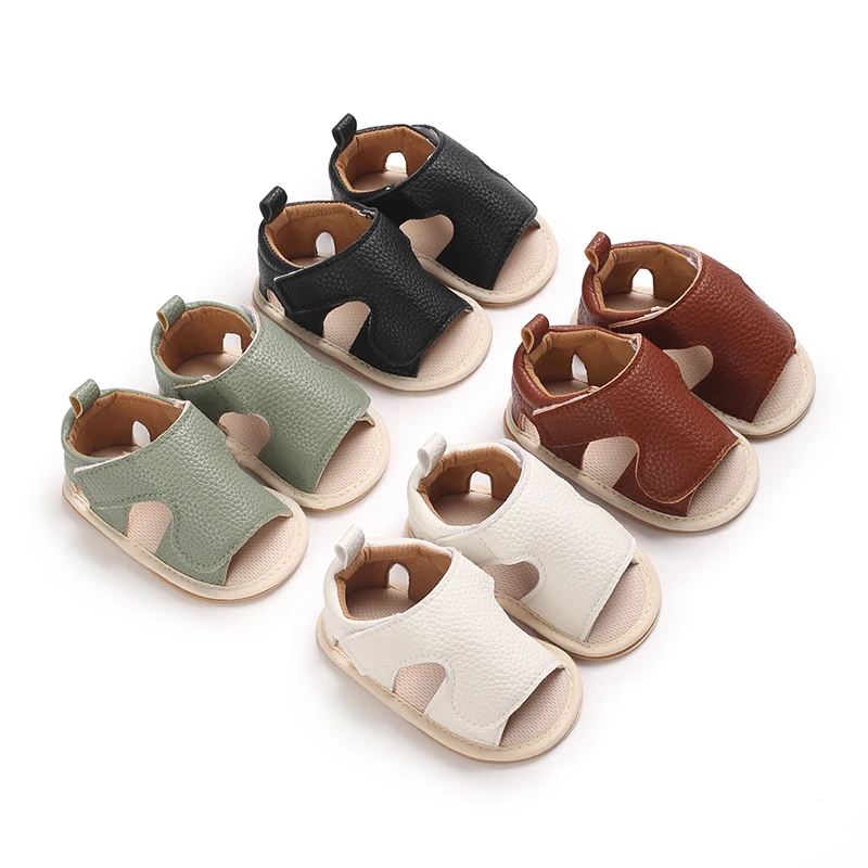 Summer New Fashion Women's Sandals For Newborns Aged 0-18 Months Comfortable And Cool Leather Sole Baby Casual Shoes