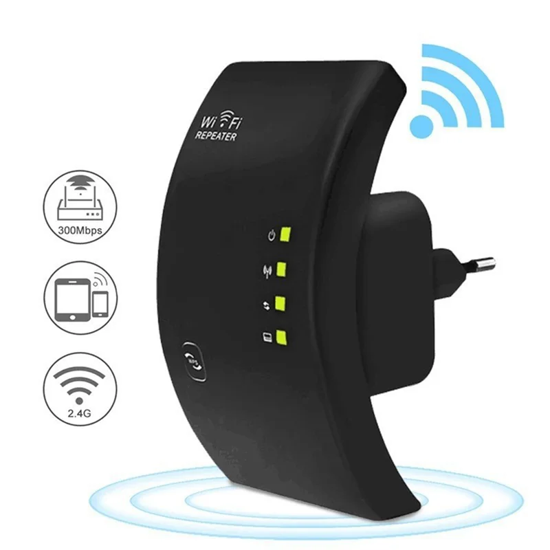 Nuovo - Ripetitore Wifi Extender a lungo raggio Ripetitore Wifi wireless Ultraboost Amplificatore Wi-Fi 300M Ripetitore Wi-Fi Spina UE