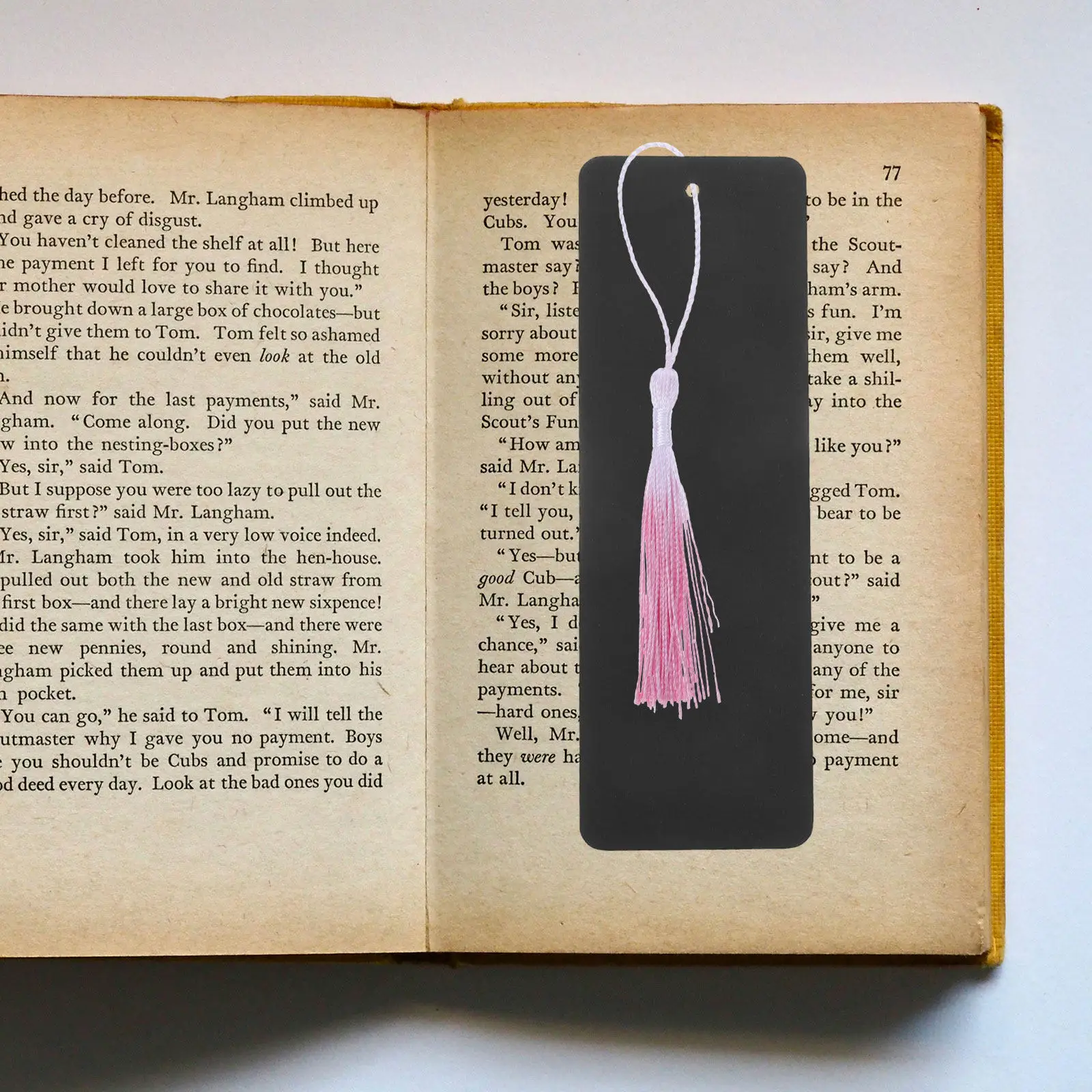 

50Pcs Blank Bookmarks Black Cardstock DIY Bookmarks Tags Teacher School Craft Supplies Book Decor Hanging Labels