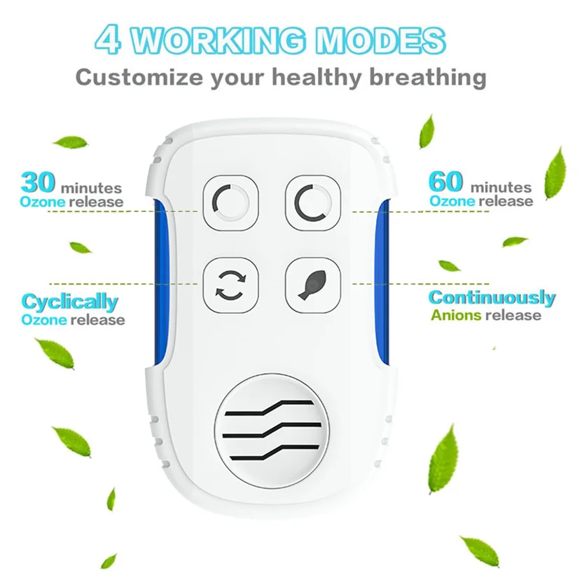 المكونات الصغيرة في لتنقية الهواء مولد أوزون مولد المؤين للمنزل المرحاض مزيل الروائح الكريهة الحيوانات الأليفة مزيل الروائح المؤين الهواء