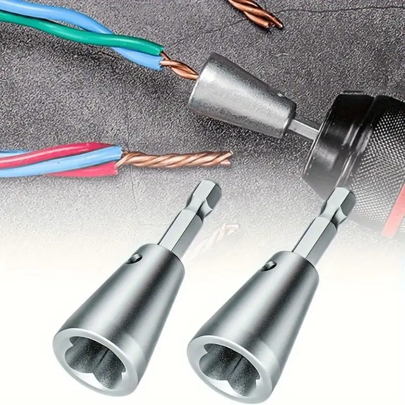 2Pcs Electric Drill Strand Connector Quick Wire Stripping Tool No Live Drill Nut