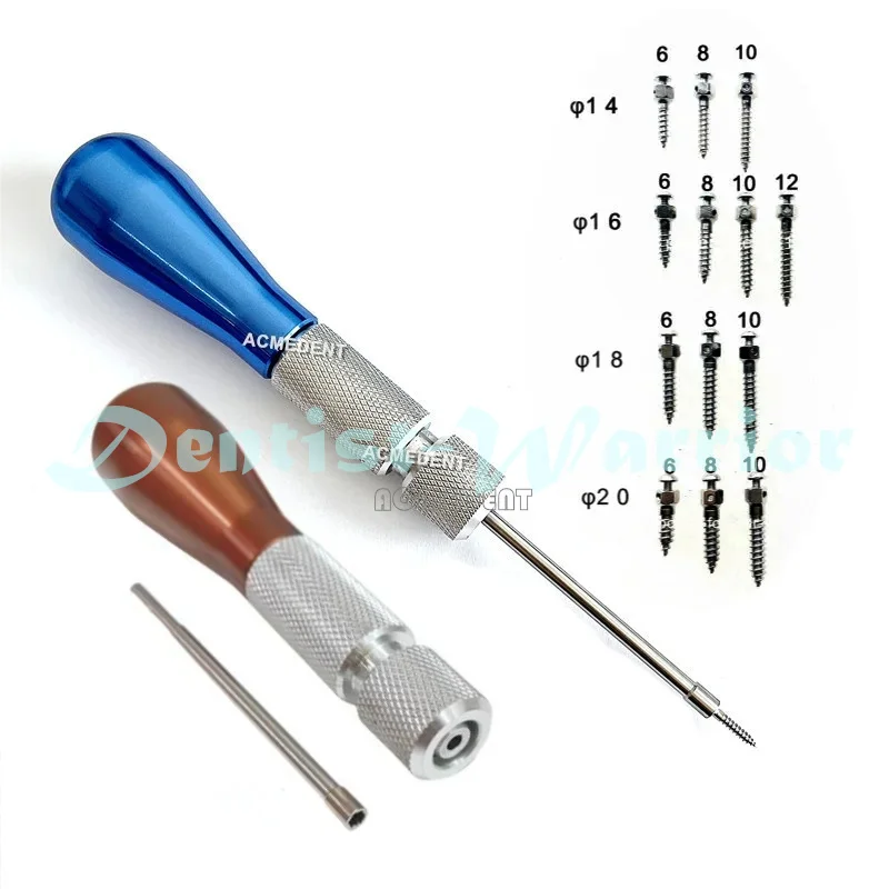 

Dental Orthodontic Mini Implant Micro Screws Titanium Alloy Implant Screwdriver Self-Drilling 1.4mm/1.6mm/1.8mm/2.0mm