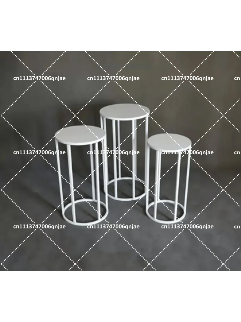 Cylindrical Cake Stand for Dessert Table, White Acrylic Display Stand for Cakes and Pastries