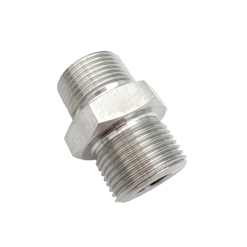 M6 M8 M10 M12 M14 M16 M18 M20 M22 Metric Male Thread 304 Stainless Steel High Pressure Pipe Fitting Equal Hex Nipple Connector
