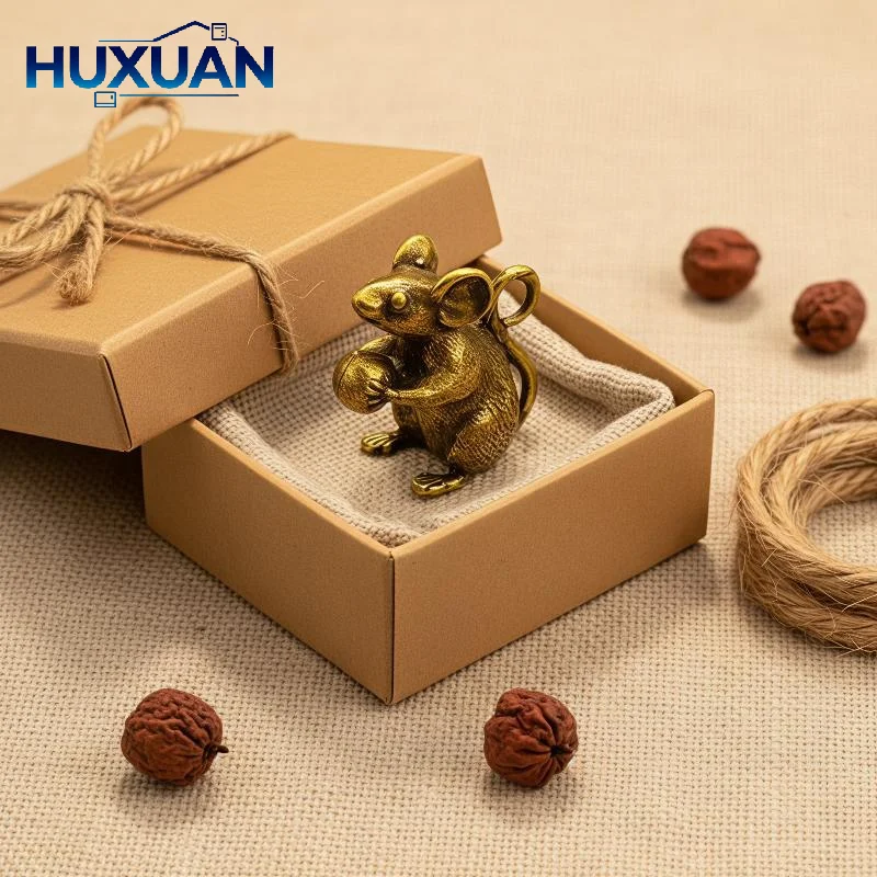 Vintage Alloy Mouse Rat Figurine Exquisite Carved Mini Portable Home Desktop Decor DIY Jewelry Collection
