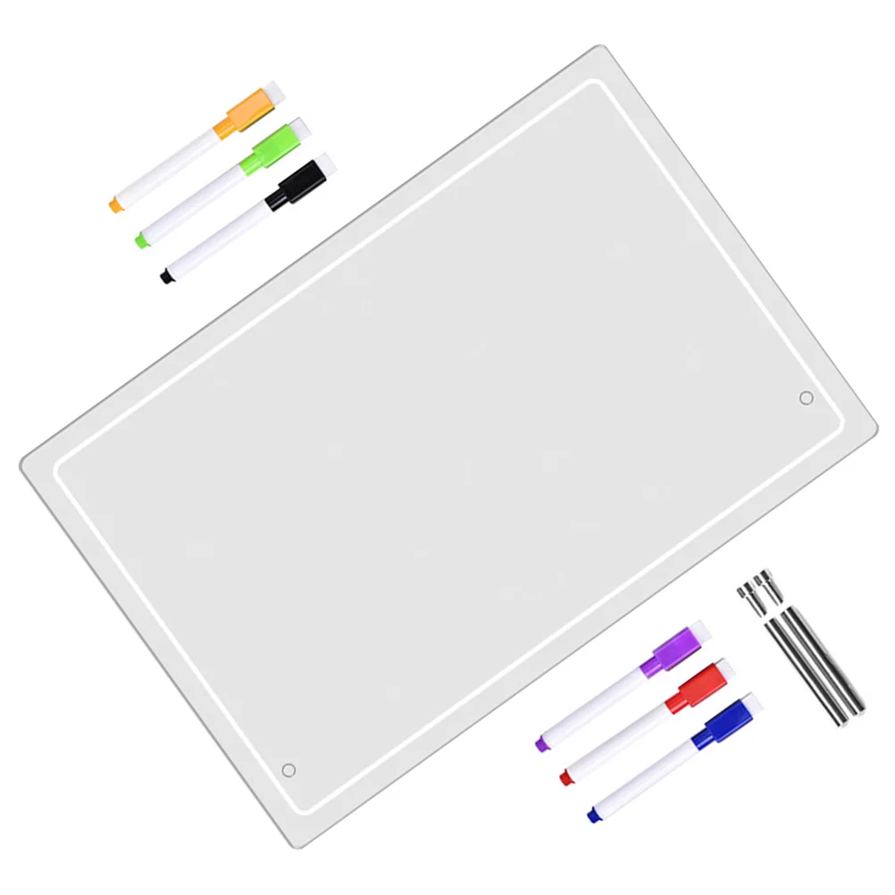 

1 Set Clear Acrylic Monthly Weekly Planner Board Dry Erase Surface For Office Kitchen Home Study Desktop Memo Message Organizer