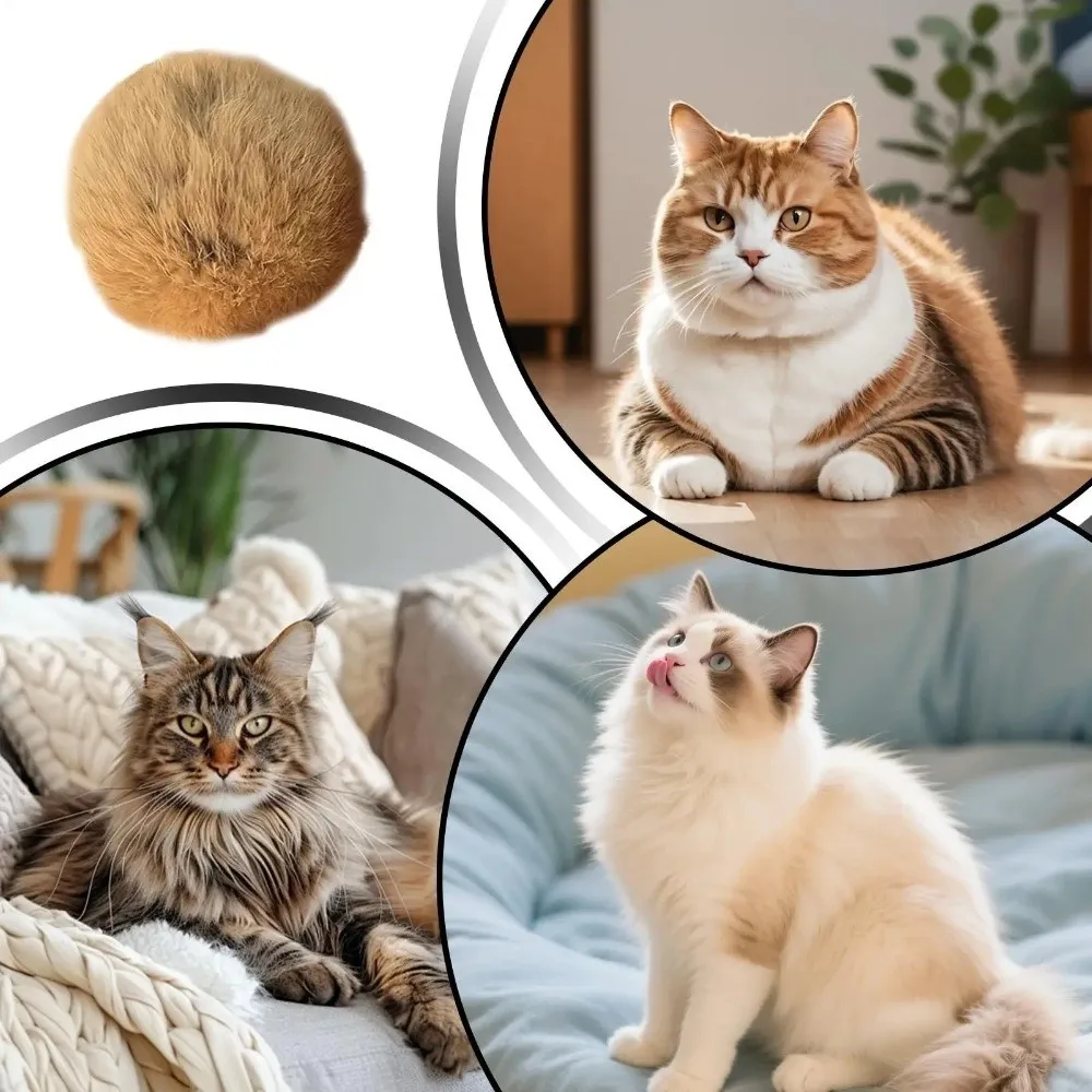 Fluffy Rabbit Fur Cat Toy 5