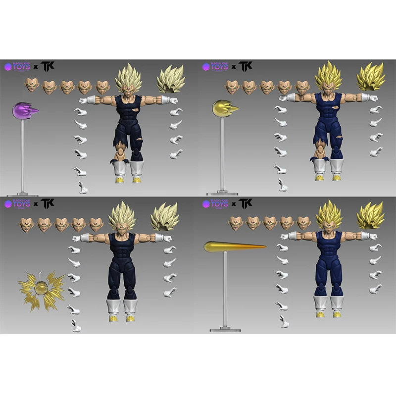 

Black Hole Toys & TK Super Saiyan SSJ Majin Vegeta Full Power Action Figures Anime Dragon Ball SHF Majin Vegeta Models Gifts Toy