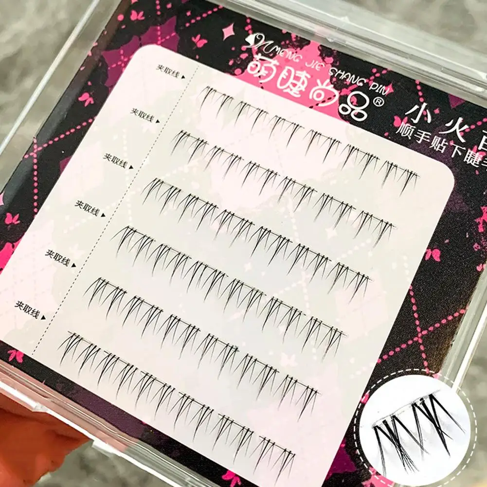 접착제 필요 없음 아이돌 인조 속눈썹 대용량 7-9mm 셀프 접착 속눈썹 DIY 속눈썹 연장 한국 메이크업 클러스터 속눈썹